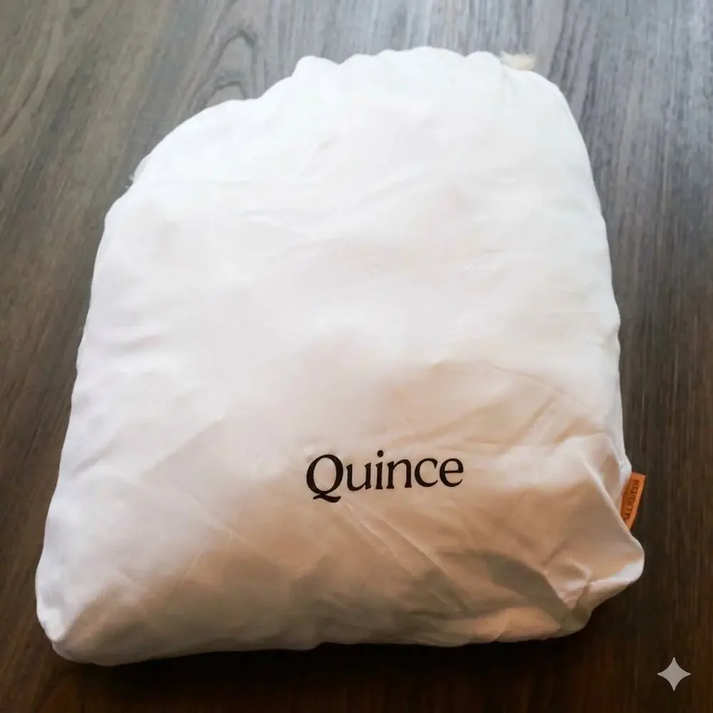 NEW Quince Bamboo Duvet Cover Set + SHAMS  Full Queen White - NO INSERT